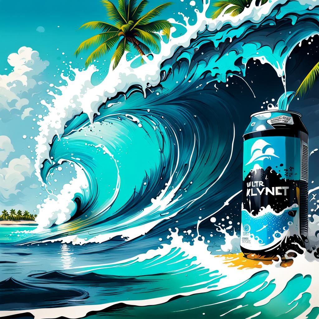 Maldives Coast Summer Graffiti Art