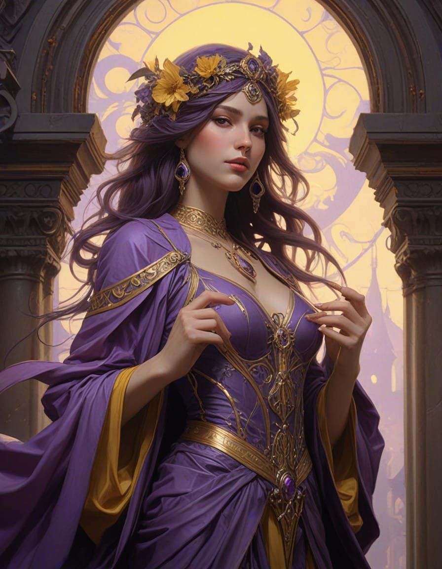 Ethereal Dark Fantasy Tower in Mysterious Ashen Landscape