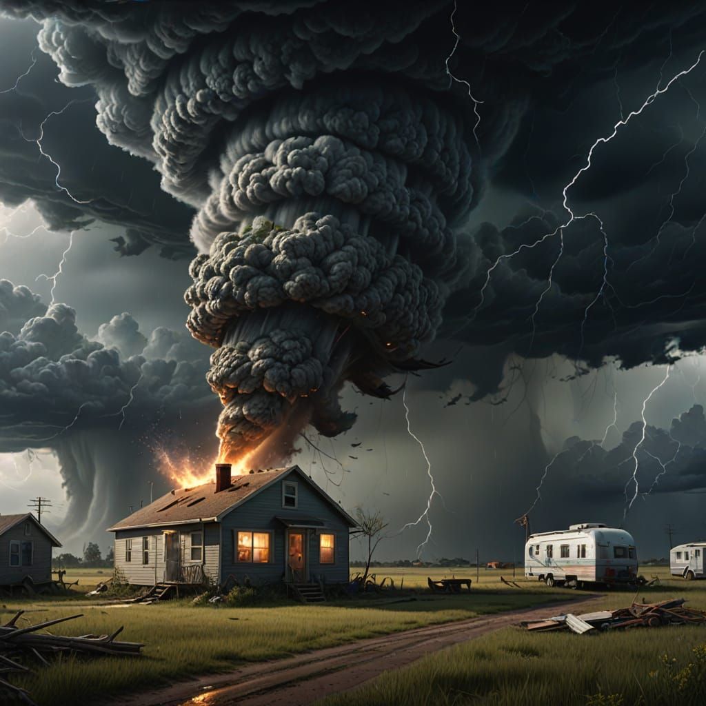 Violent Tornado Devastates Mobile Home in Prairie