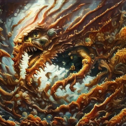 Adorable Eldritch God Plays with Flowers