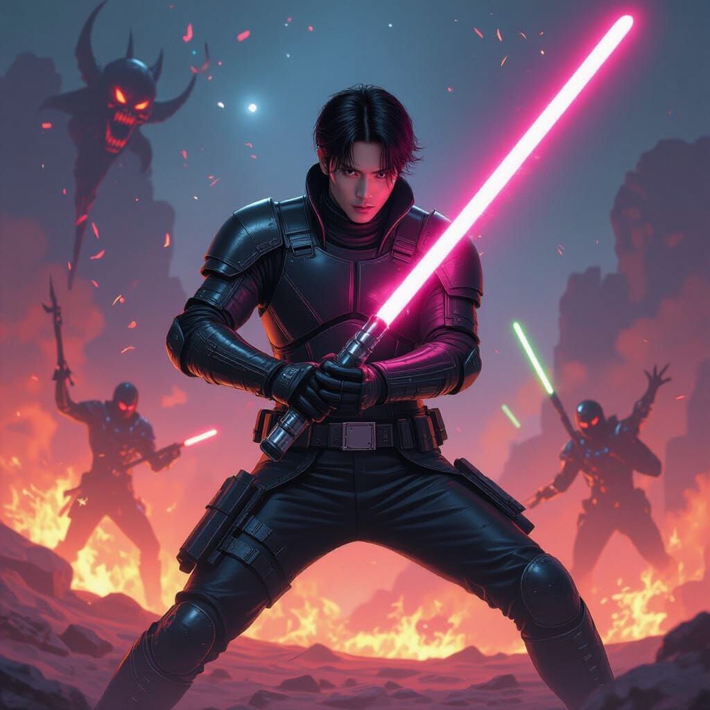 Kpop Idol Fights Demons in Star Wars Galaxy