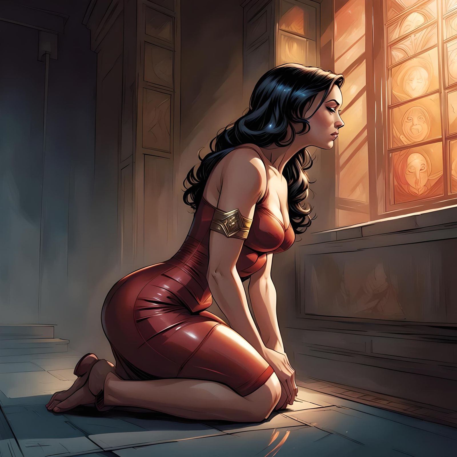 Women Praying: Comic Book Art Perspective