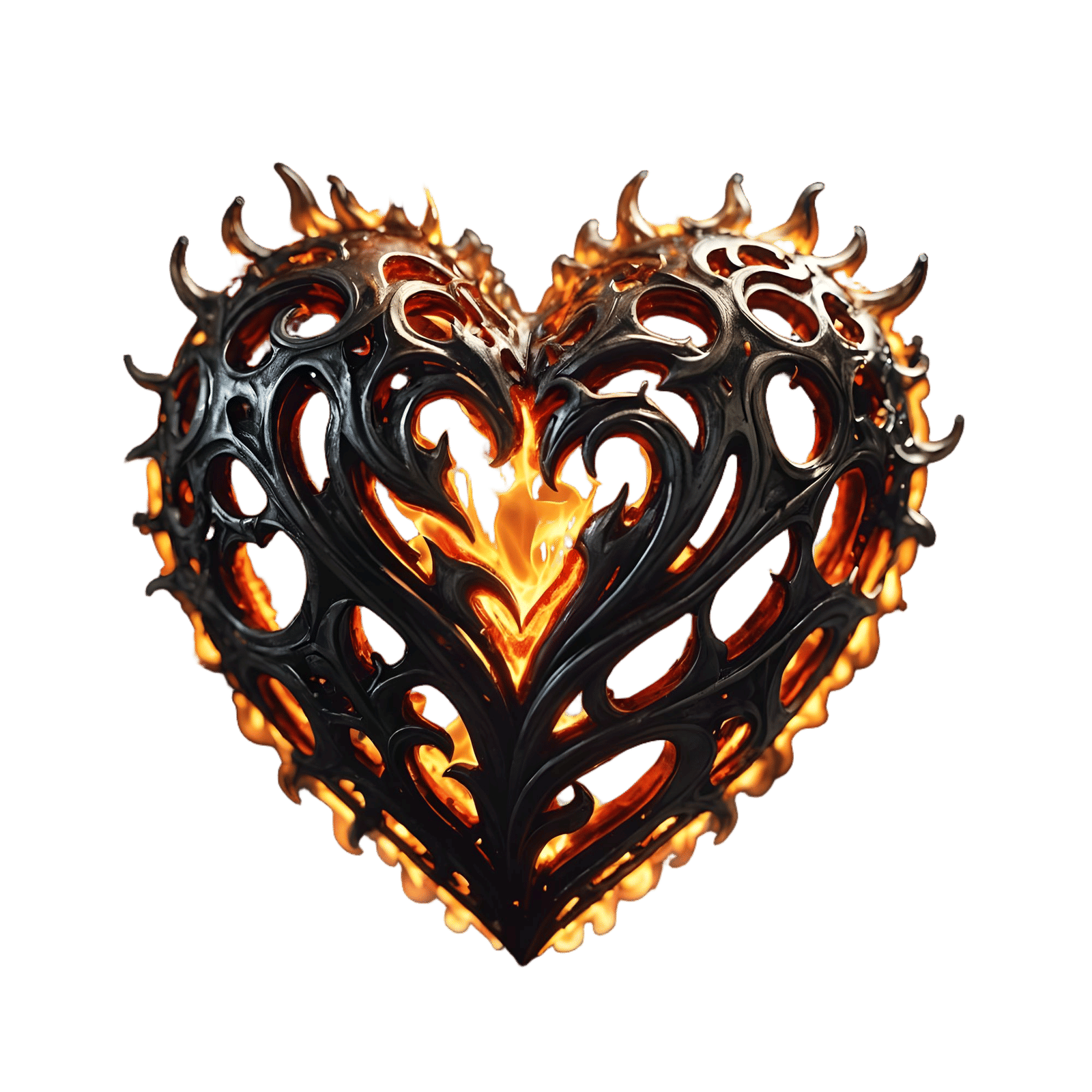 Fiery Heart: A Realistic 8k Photograph
