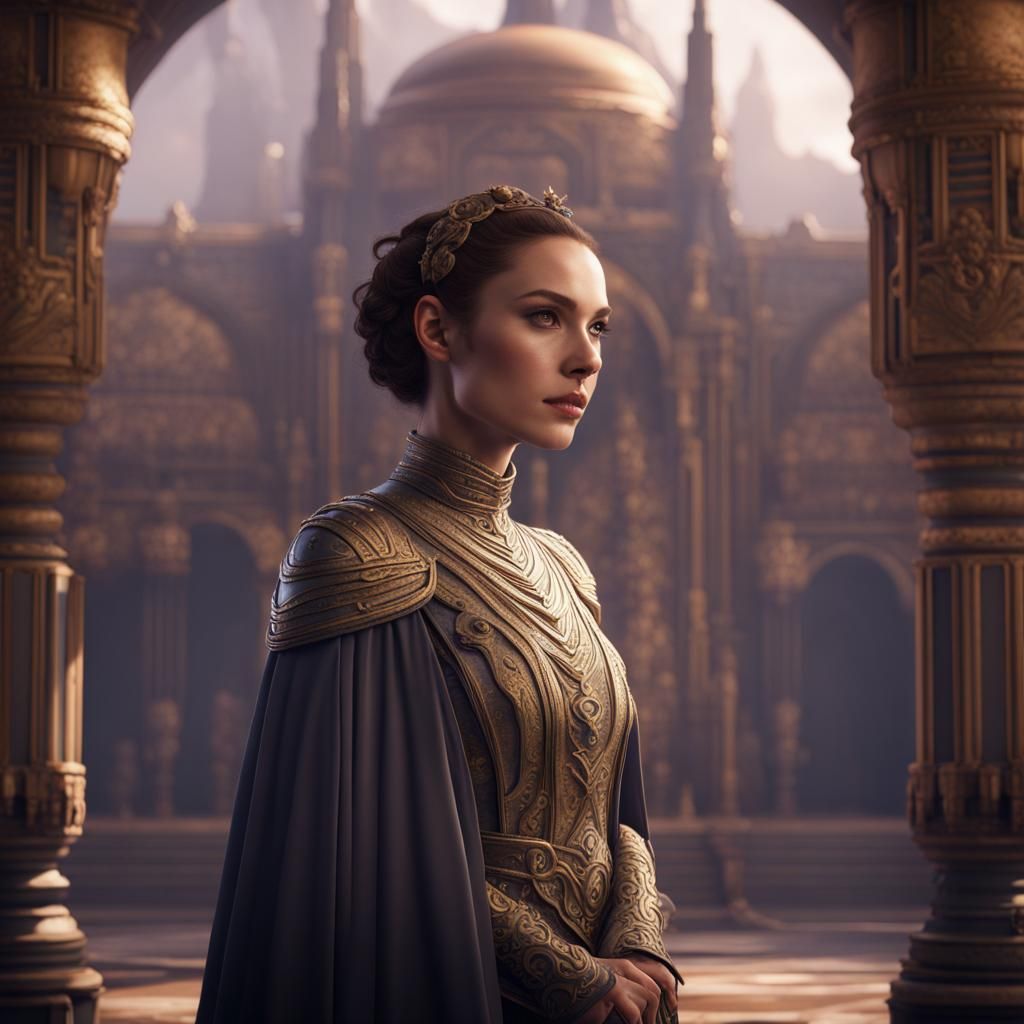 Padme Amidala: Detailed Matte Painting in 8K