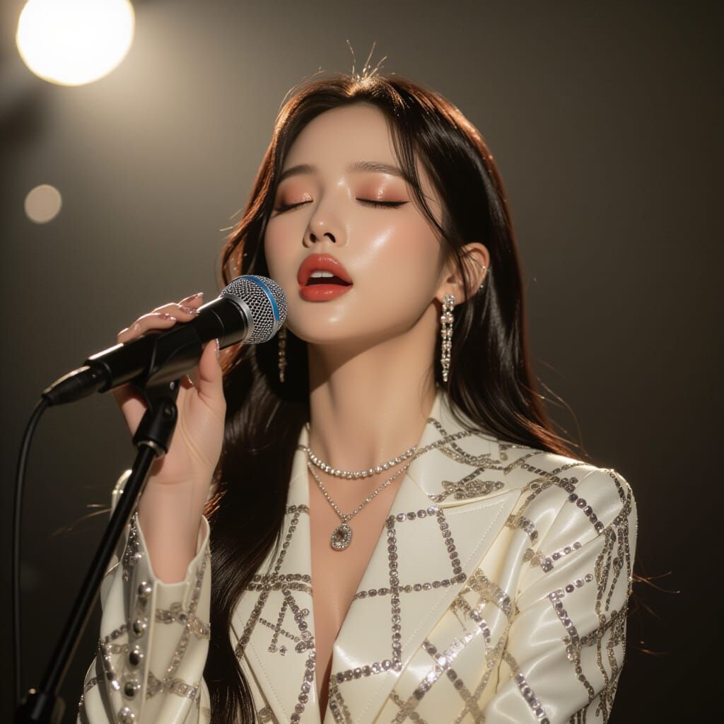 Passionate Singer in a Cinematic Style