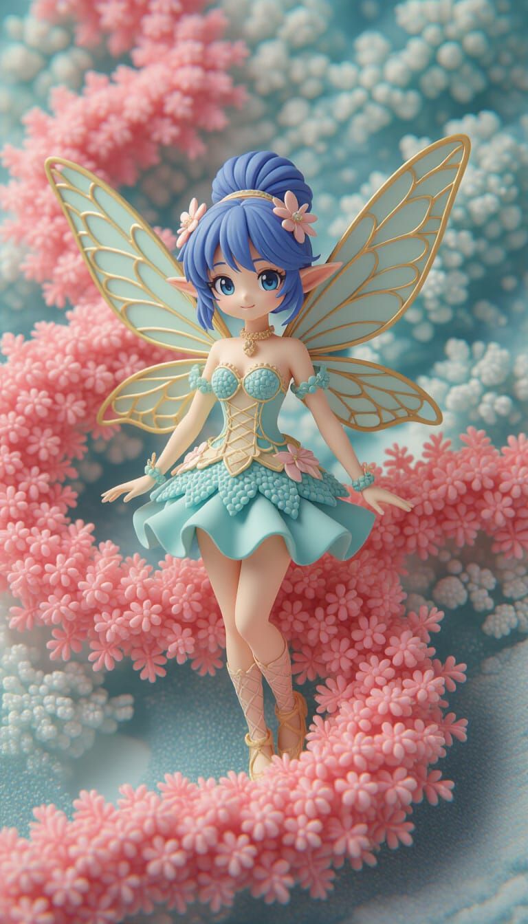 Playdough Fairies in Abstract Vector Fractal Style