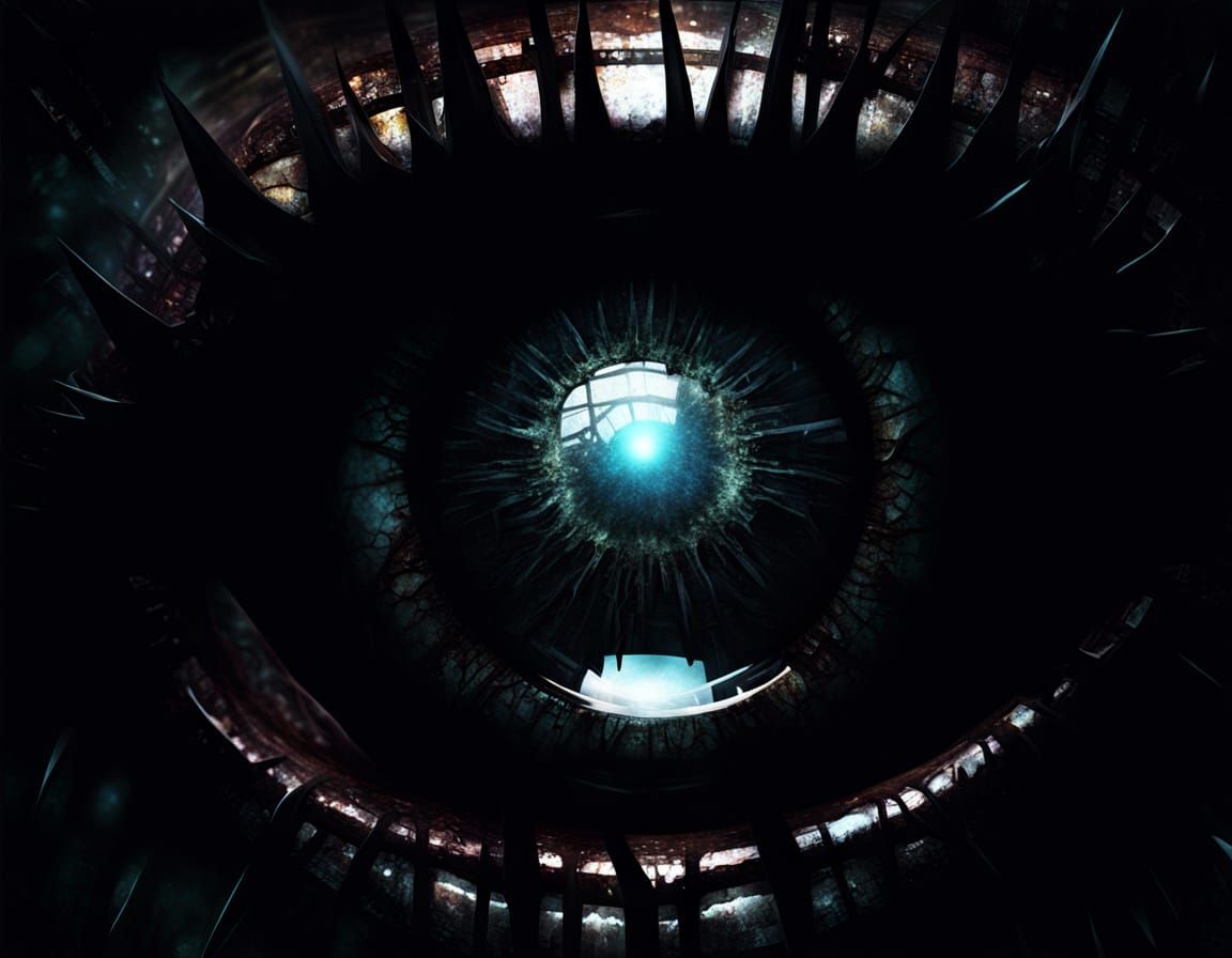 Cosmic Horror Light in an Eye Socket, Digital Art