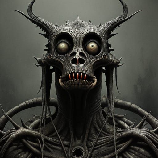 Creepy Pets from the Pits in Giger Style