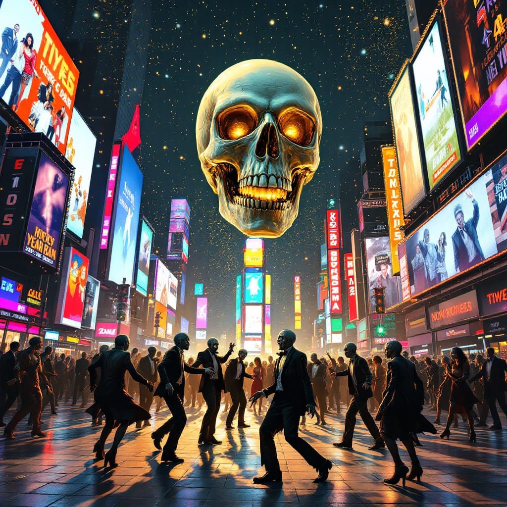 Zombies Celebrate New Year's Eve In Times Square