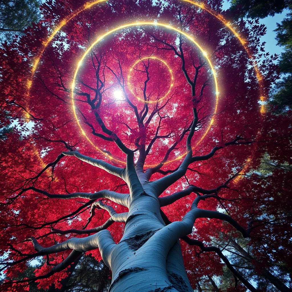 Majestic Tree Radiates Ethereal Glory