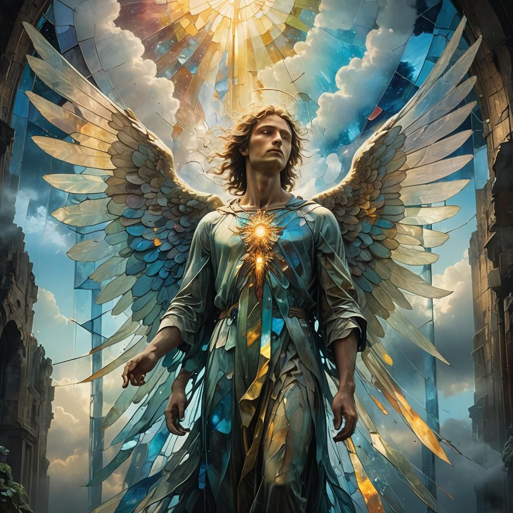 Angelic Figure in a Mystical Dreamscape: Surreal Concept Art