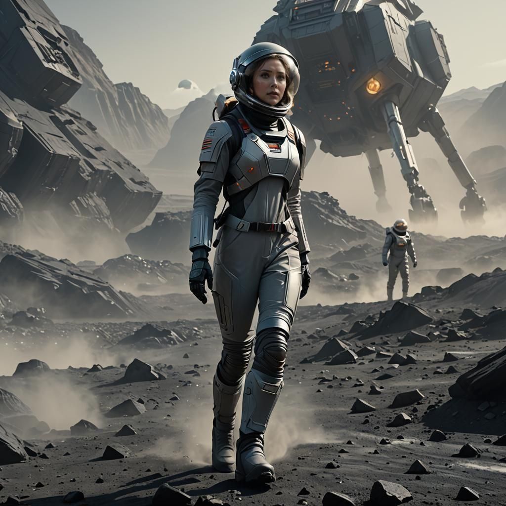 Elizabeth Olsen Explores Alien Planet in Spacesuit