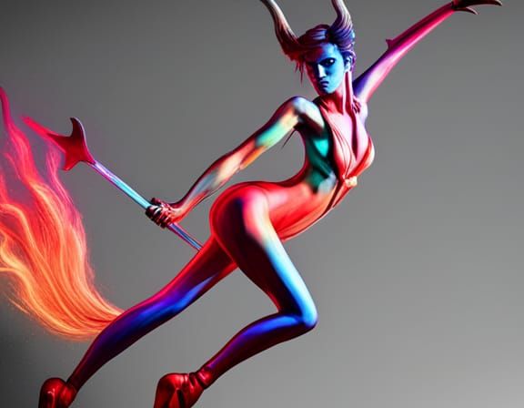 Satan is a colorful ballerina