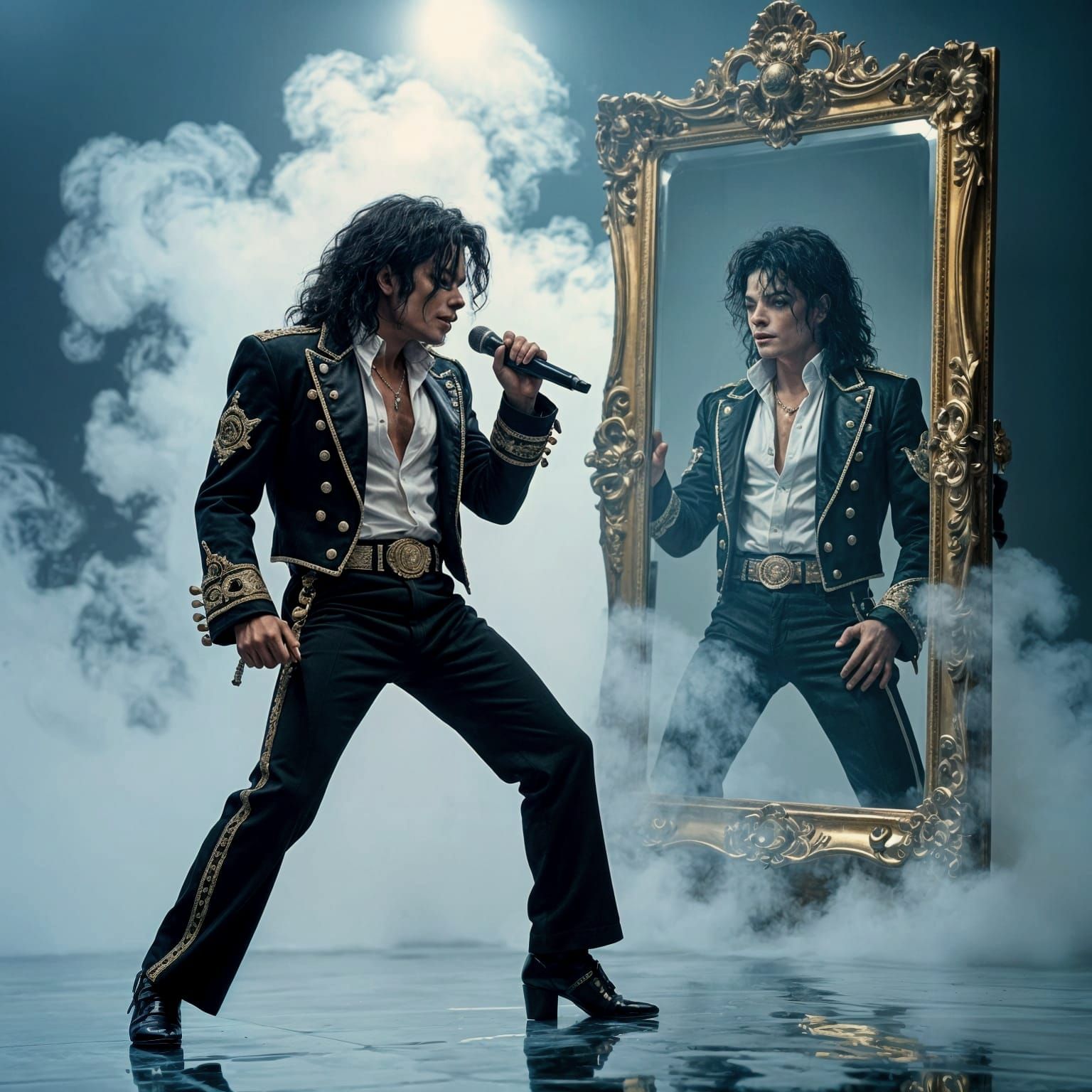 Michael Jackson Singing "Man in the Mirror" in Misty Studio