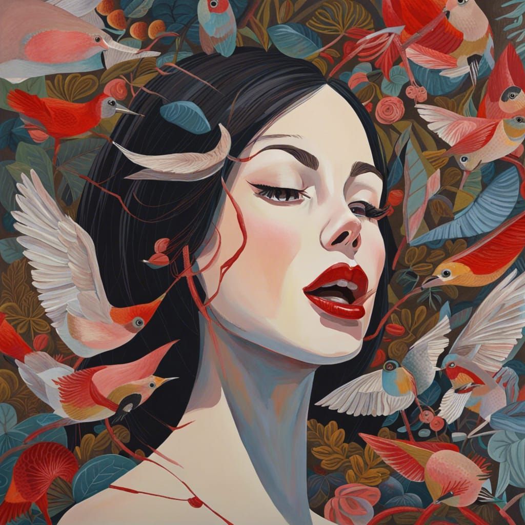 Gouache Painting of Truthful Words