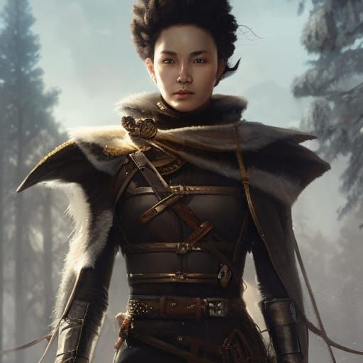 White Birch Tree Humanoid in D&D Style