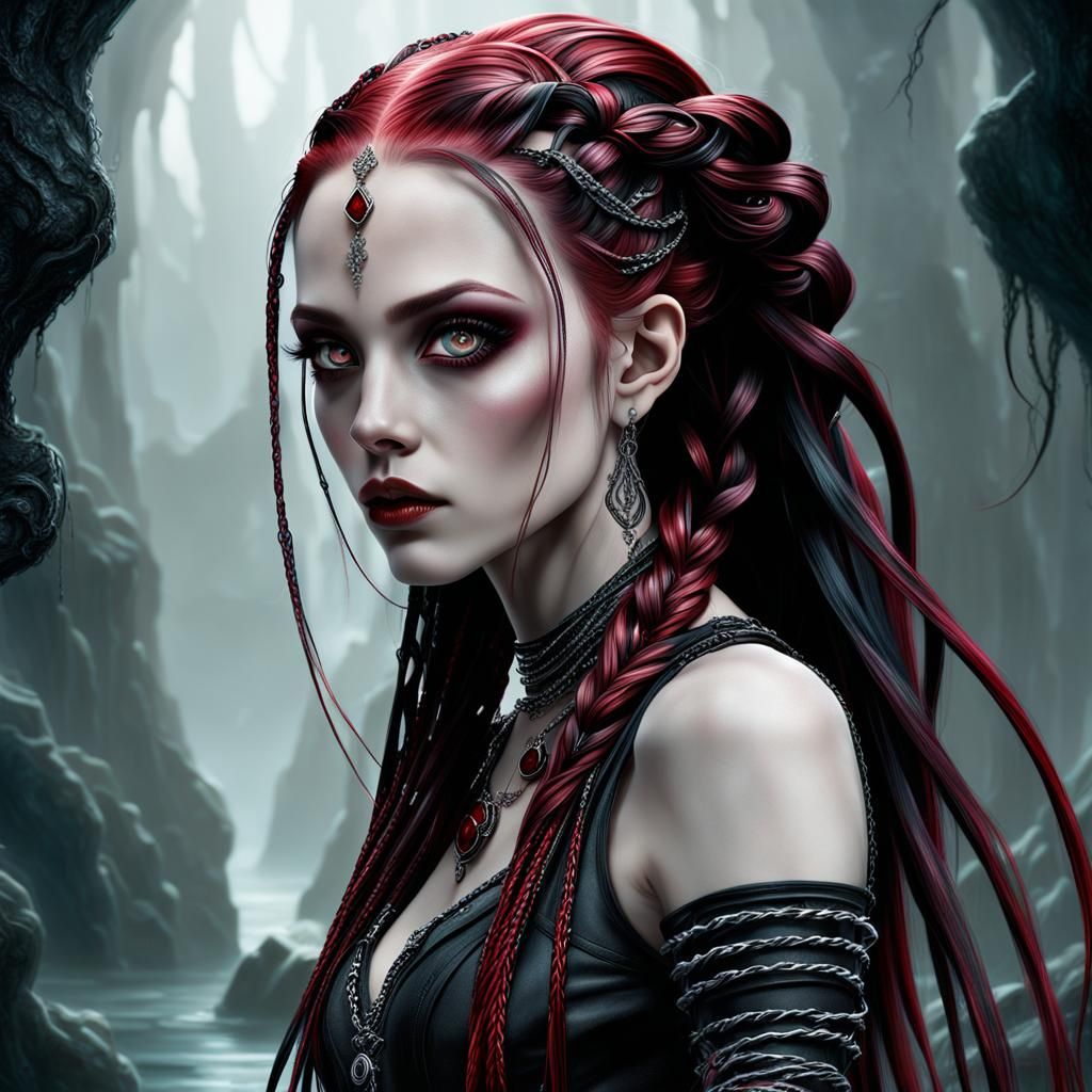 Ethereal Biopunk Portrait of a Fantasy Woman