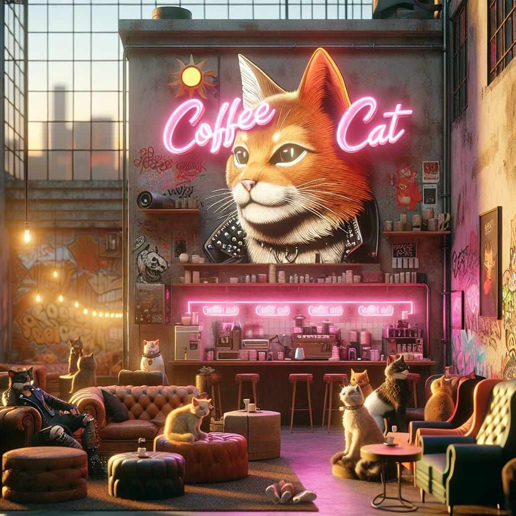 "Coffee Cat" café 😼💗