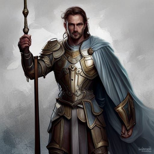 Sir Galahad Portrait in Full Armour, Detailed Digital Art