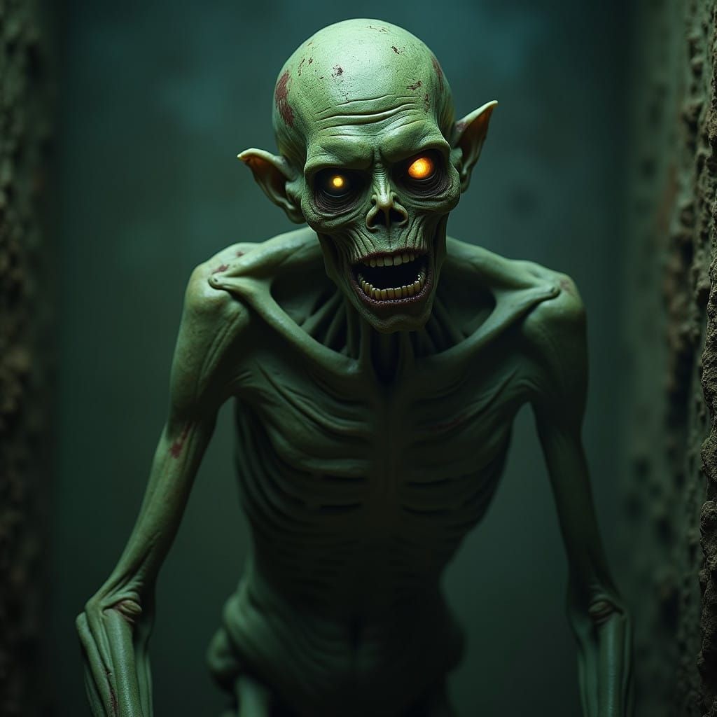 Grotesque, Rotting Ghouls in Cinematic Darkness