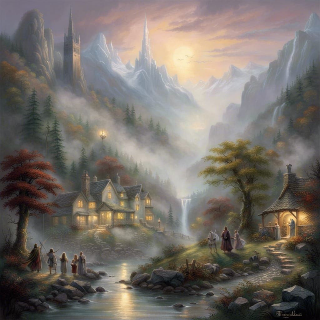Lord of the Rings Scene in Ethereal Style