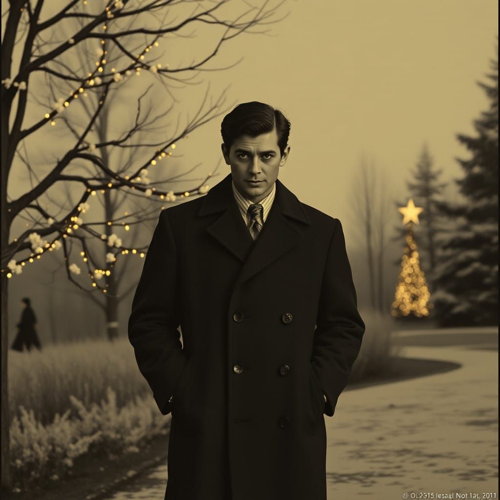 Surreal Noir Cityscape in a Futuristic Dystopia