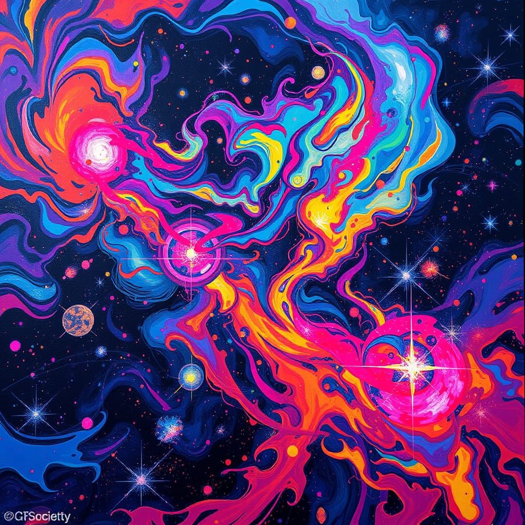 Cosmic Being in 32-Bit Pixel Art Style