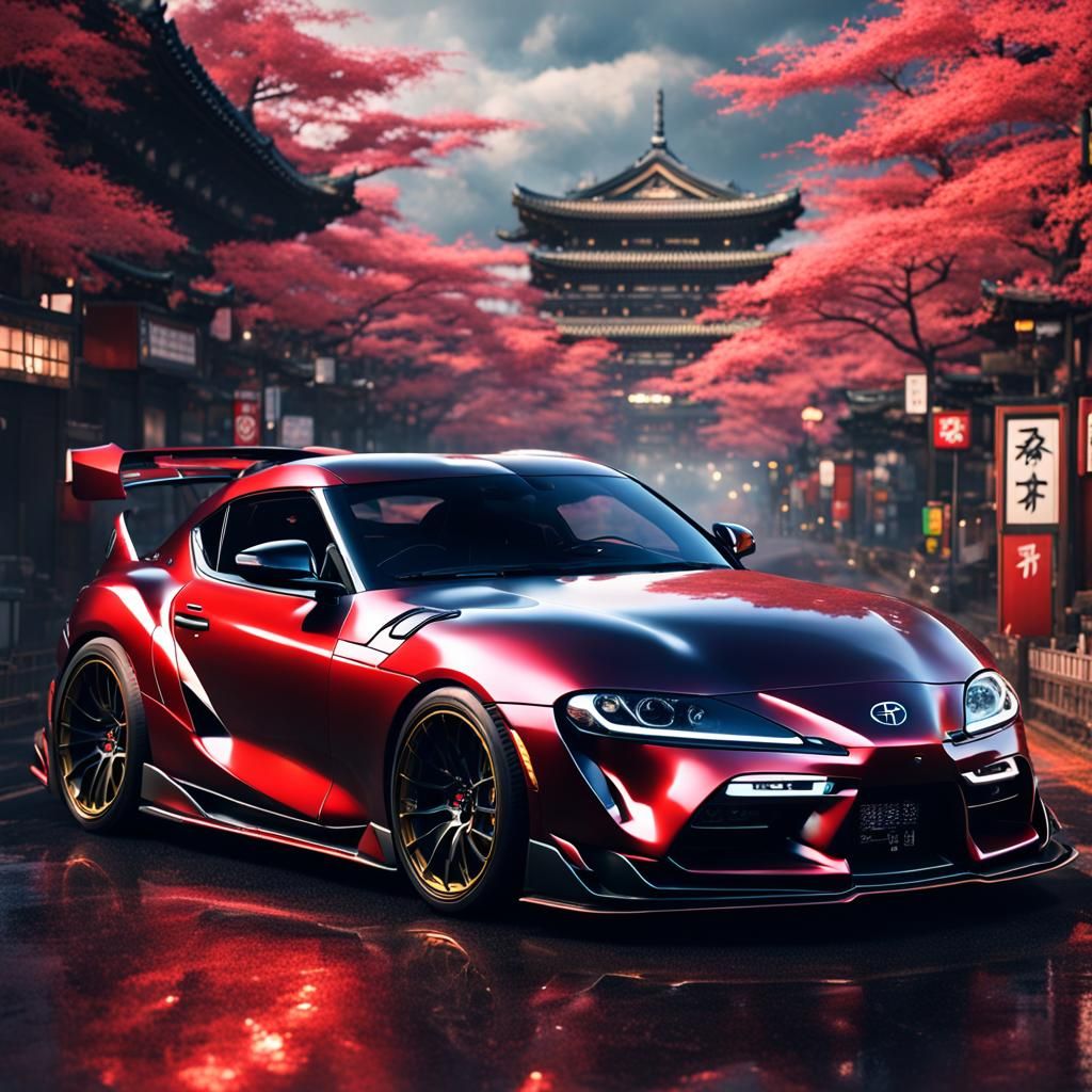 Toyota Supra in Japan: Detailed Matte Painting