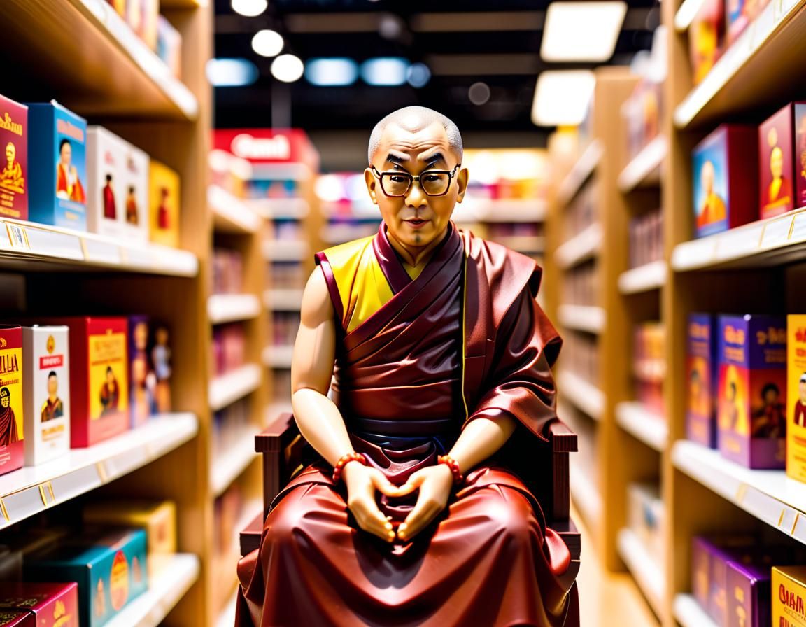 Dalai Lama Action Figure in Store
