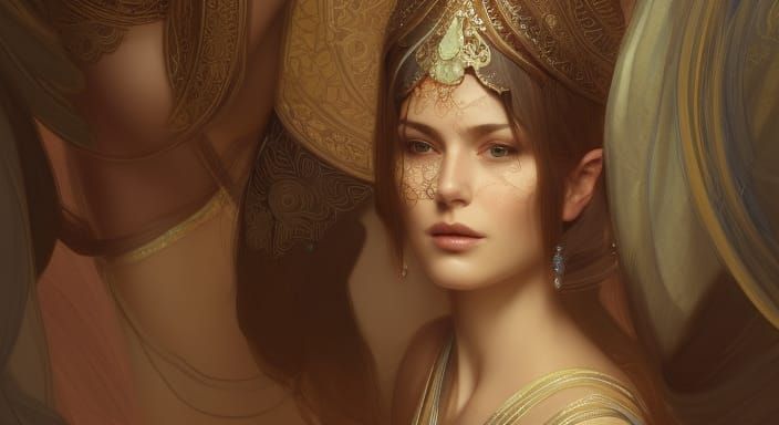 Kidnapped Harem Woman: Intricate Digital Painting