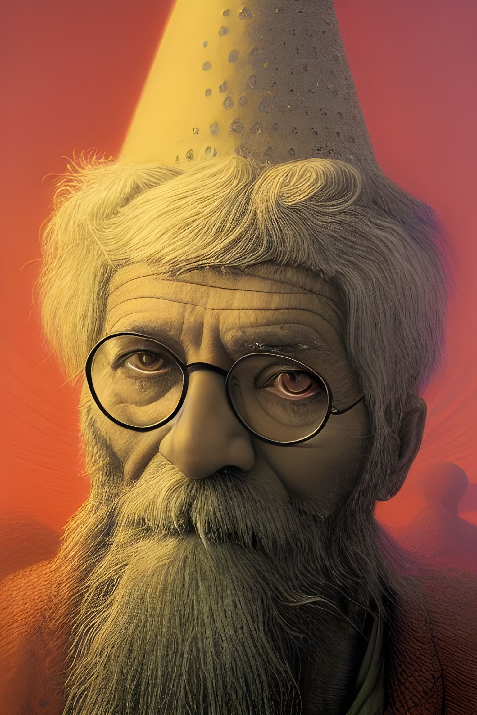 Surreal Wizard Portrait in 8K Resolution