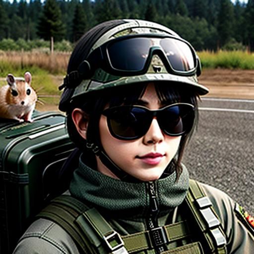 Humorous Hamster Wearing Sunglasses