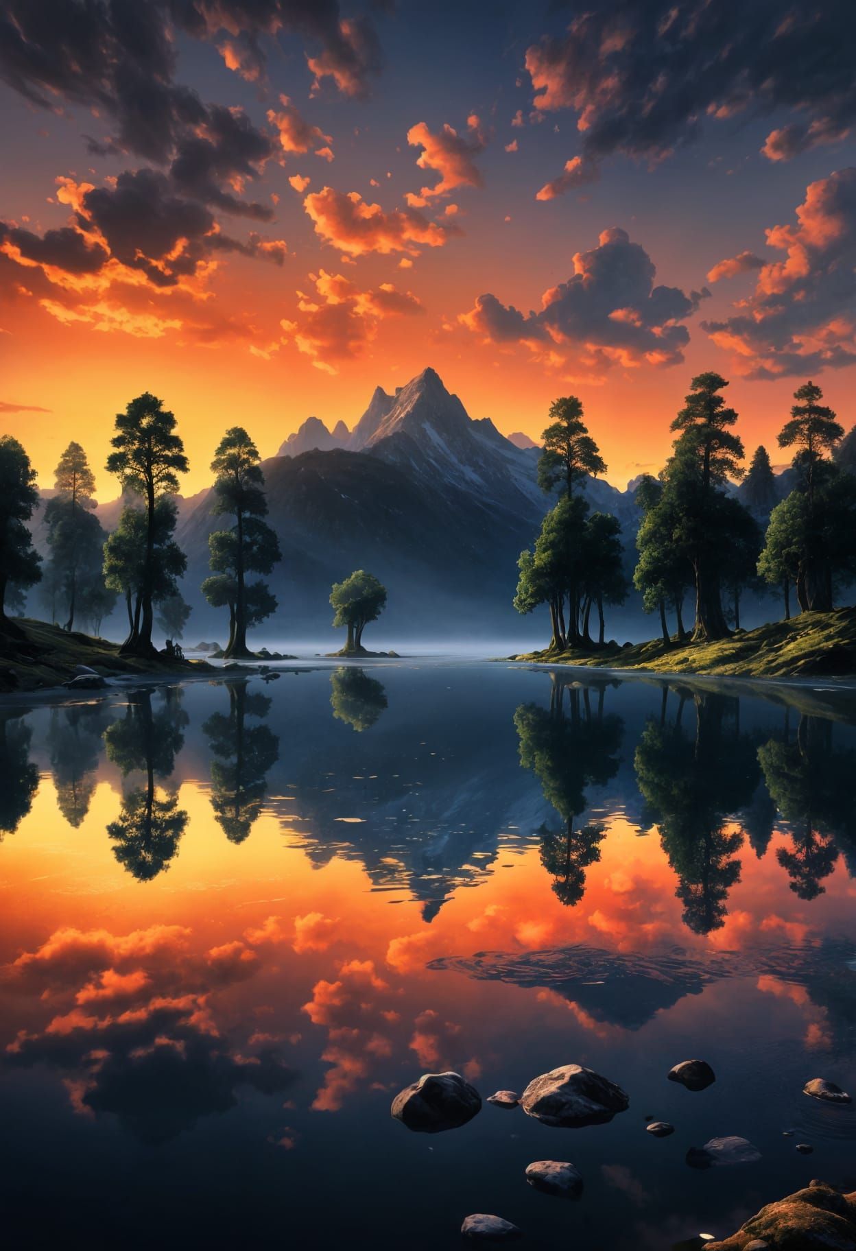 Ethereal Waterscape Inspired by Art Masters