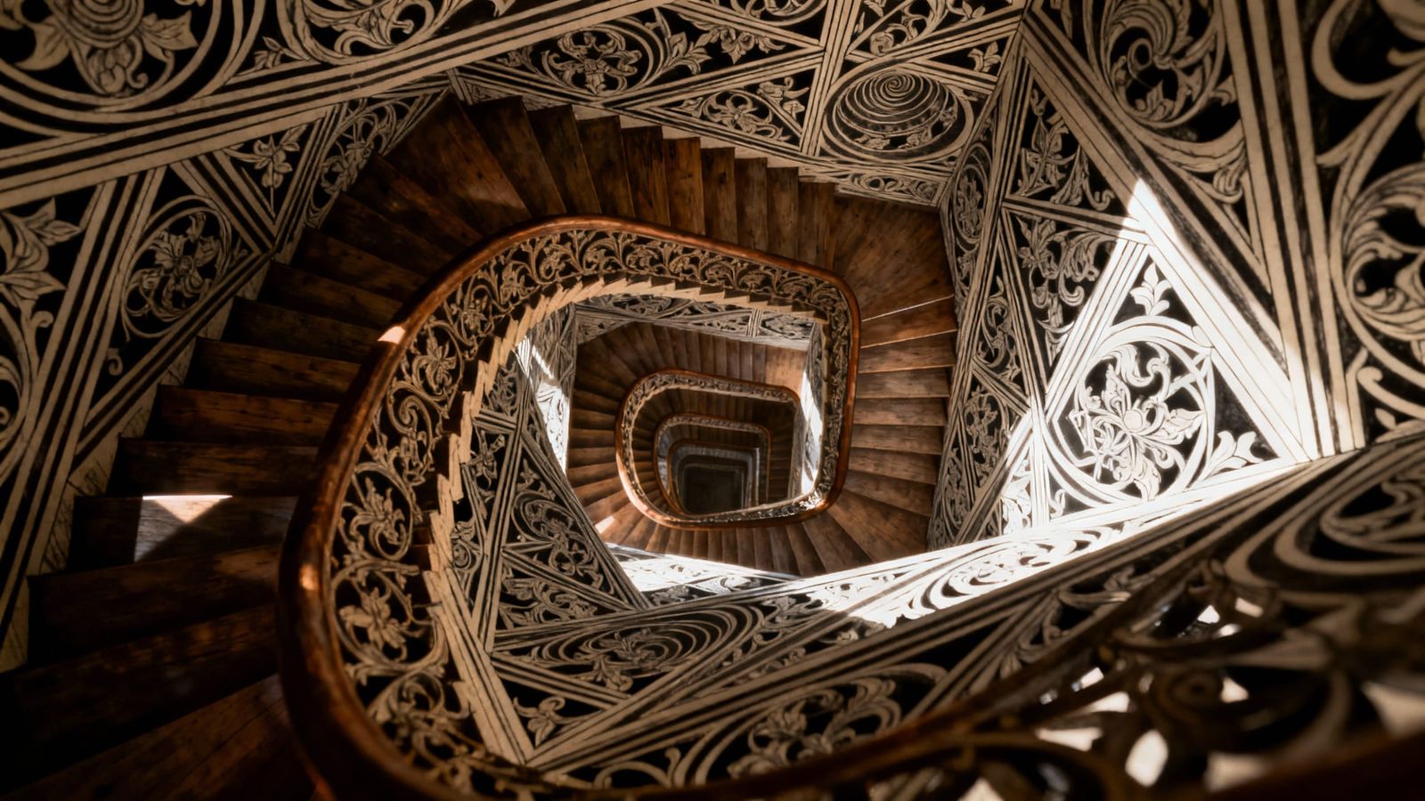 Optical Illusion Brain in M.C. Escher Style