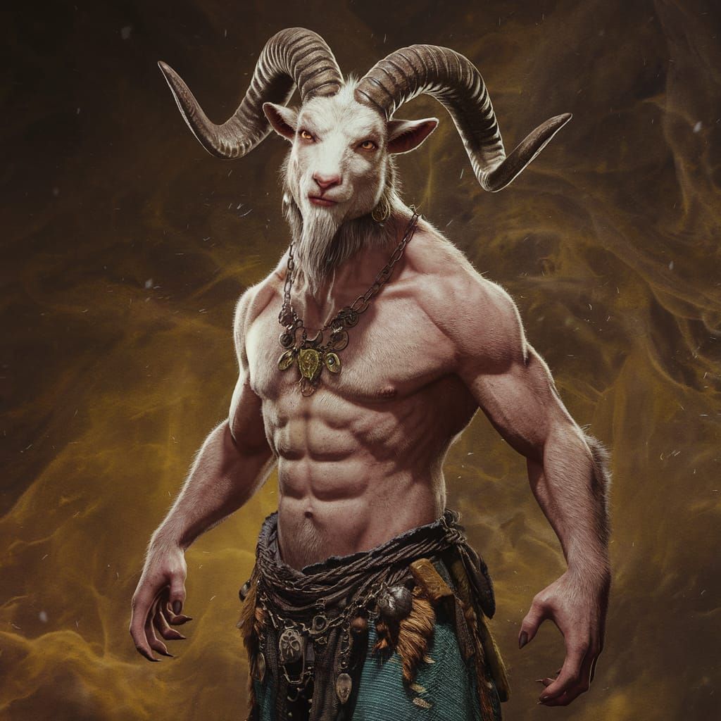 Image of a Bipedal Goat Man Satyr