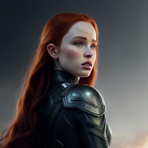 Madelaine Petsch as an Elf in Leather Suit