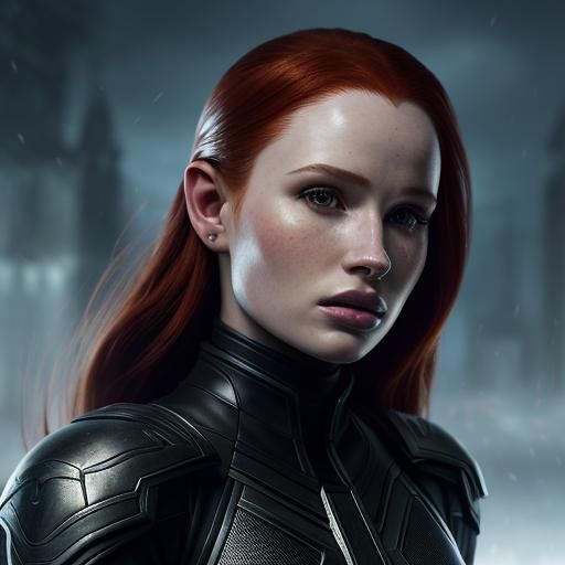 Fantasy Elf Warrior Portrait in Hyperdetailed Style