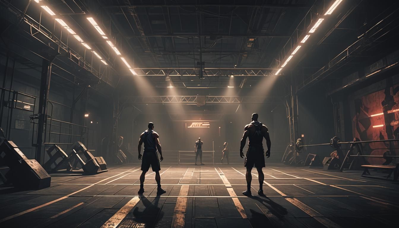 Dramatic Concept Art: Athlete's Journey to Victory