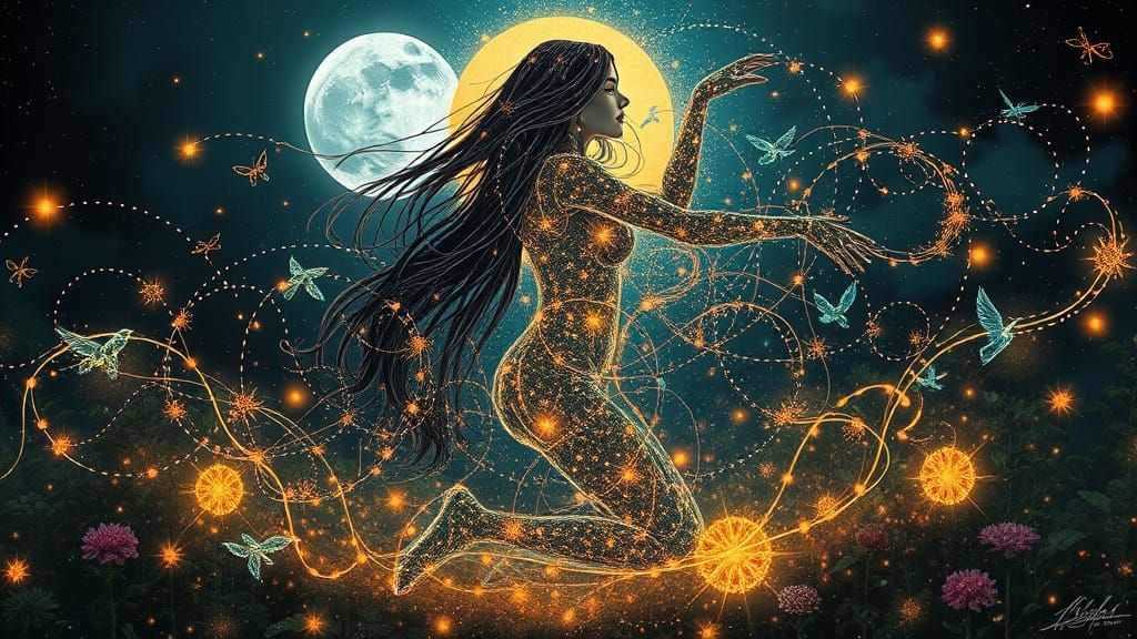 Multiverse Goddess in Ethereal Duality