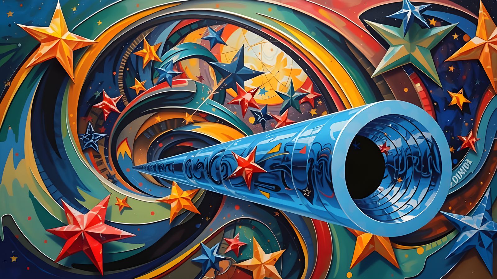 Cosmic Dance in Shimmering Metallic Glass