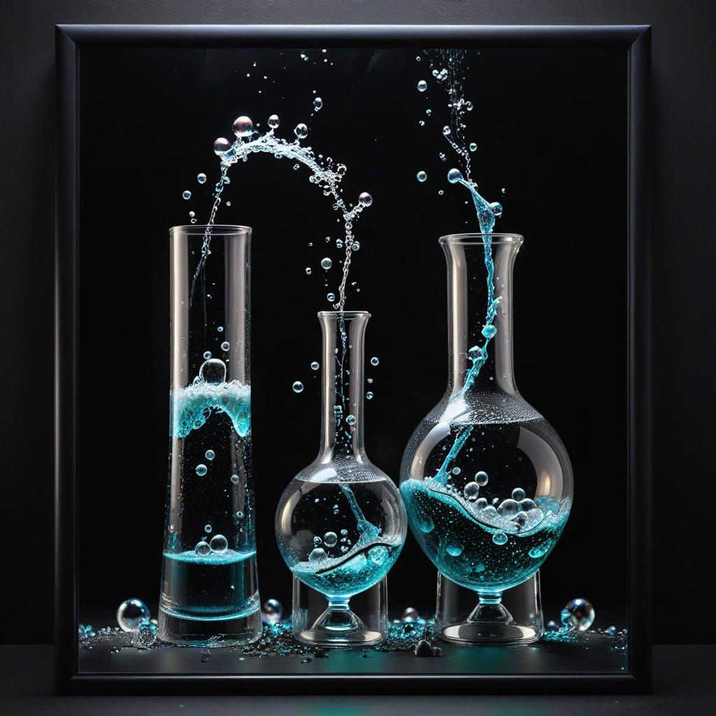 Luminescent Abstract Silk on Black Backdrop