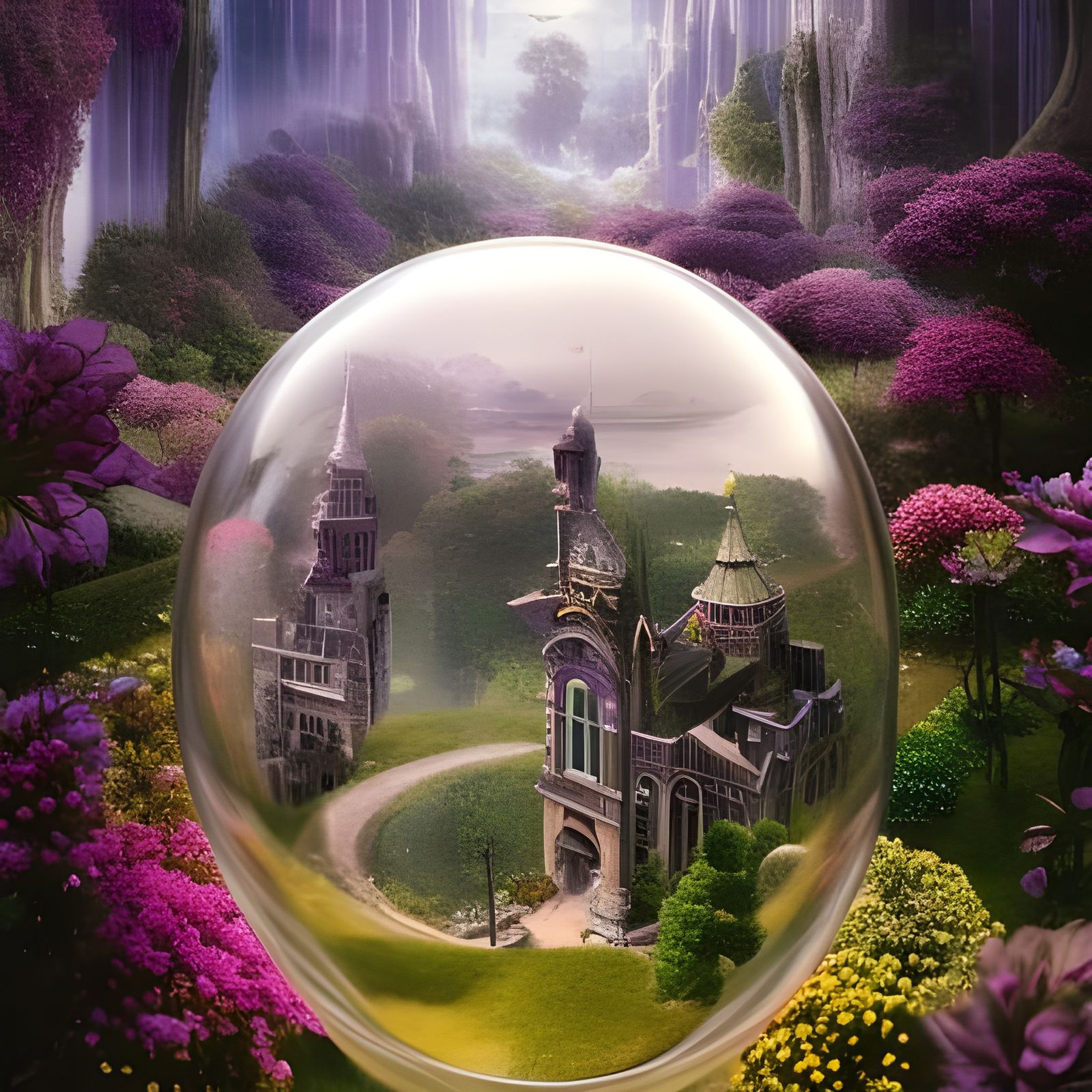 Miniature Wonderland in a Glass Bubble