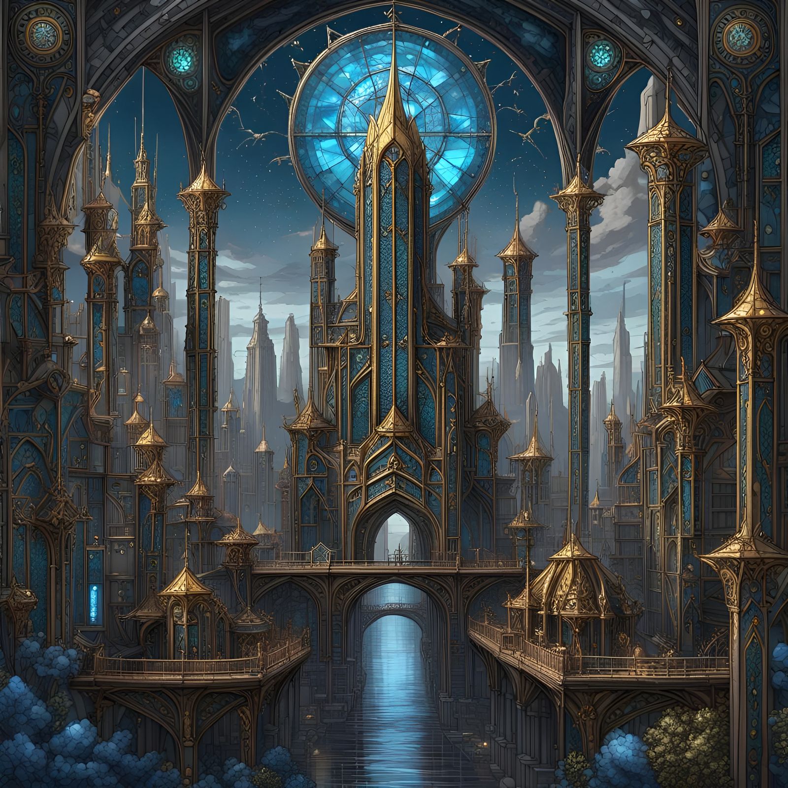 Aetherpunk Cityscape