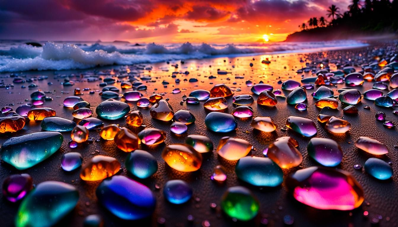 Stunning Gemstone Beach Sunset in Serene Nature