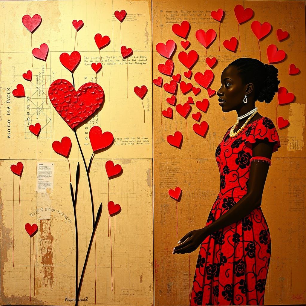 Red Valentine Romance in Vibrant Red Hues