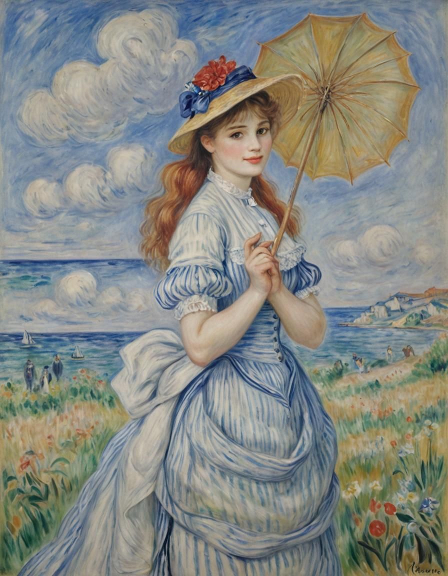 Impressionistic Painting in Renoir Style