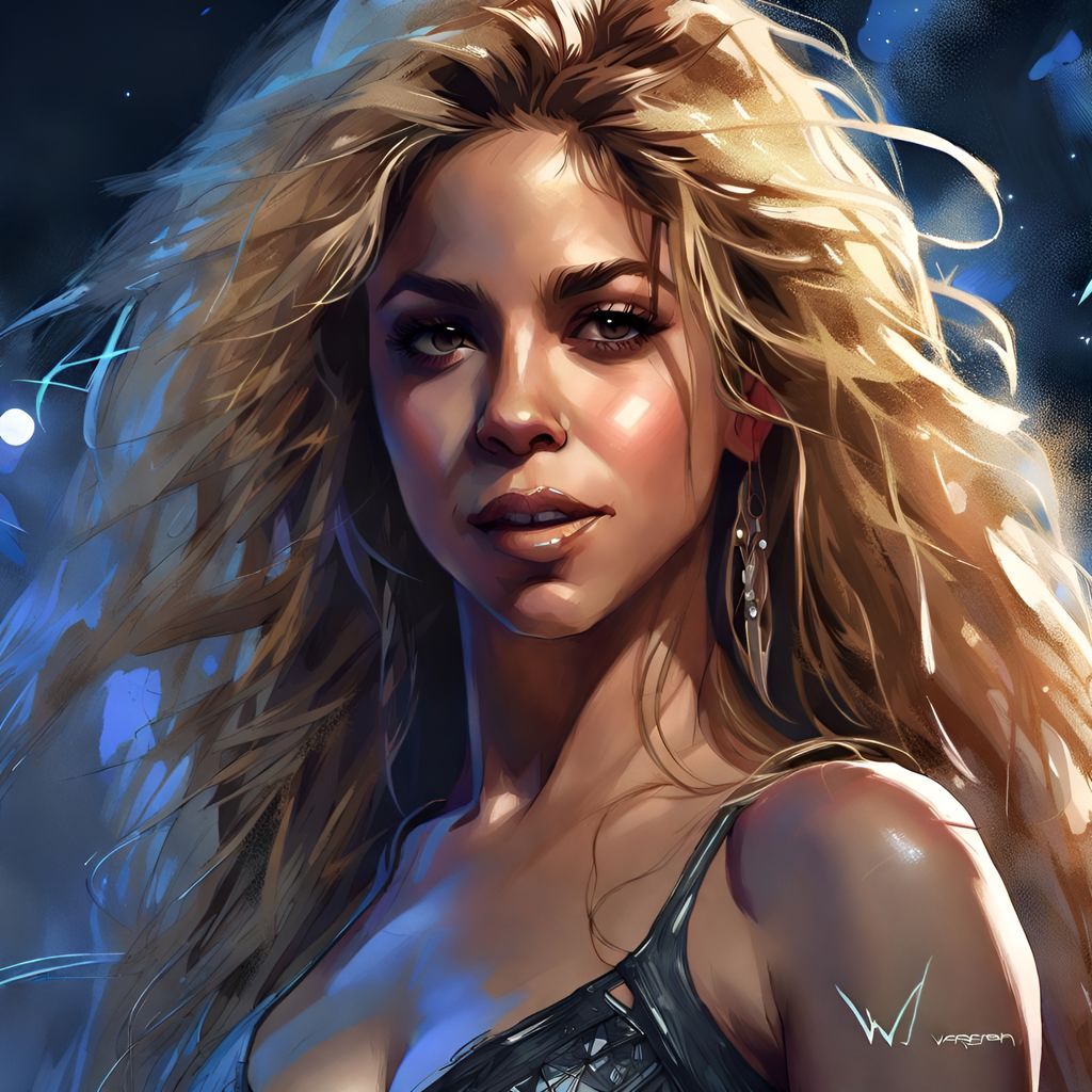 Moonlit Portrait of a Gorgeous Woman in Digital Art