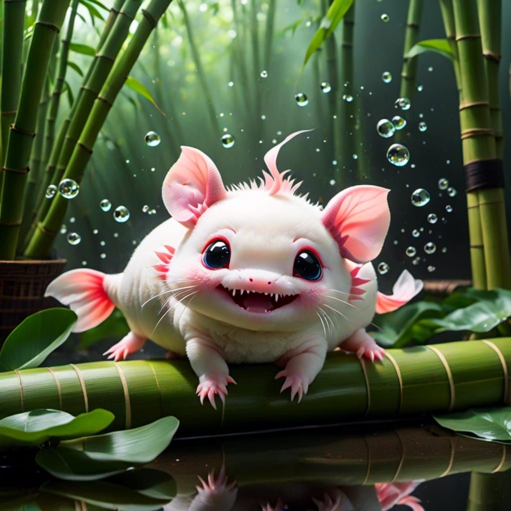 Stuffed Cute Axolotls Playing