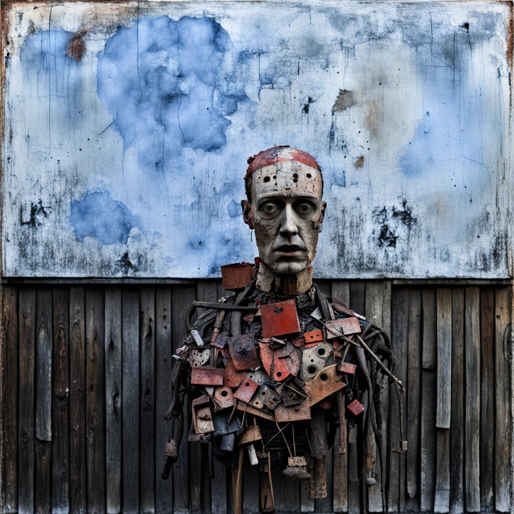 Surreal Mannequin Serial Killer in Vintage Photograph Style