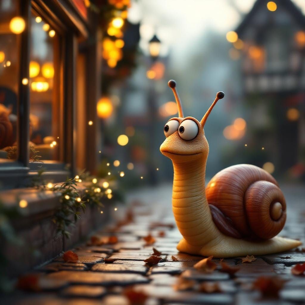 Cozy Snail in Wallace and Gromit Style Village